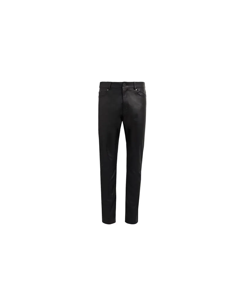 8 by Yoox LEATHER ESSENTIAL SLIM FIT PANTS  - HOSEN & RÖCKE - Hosenauf YOOX.COM Schwarz