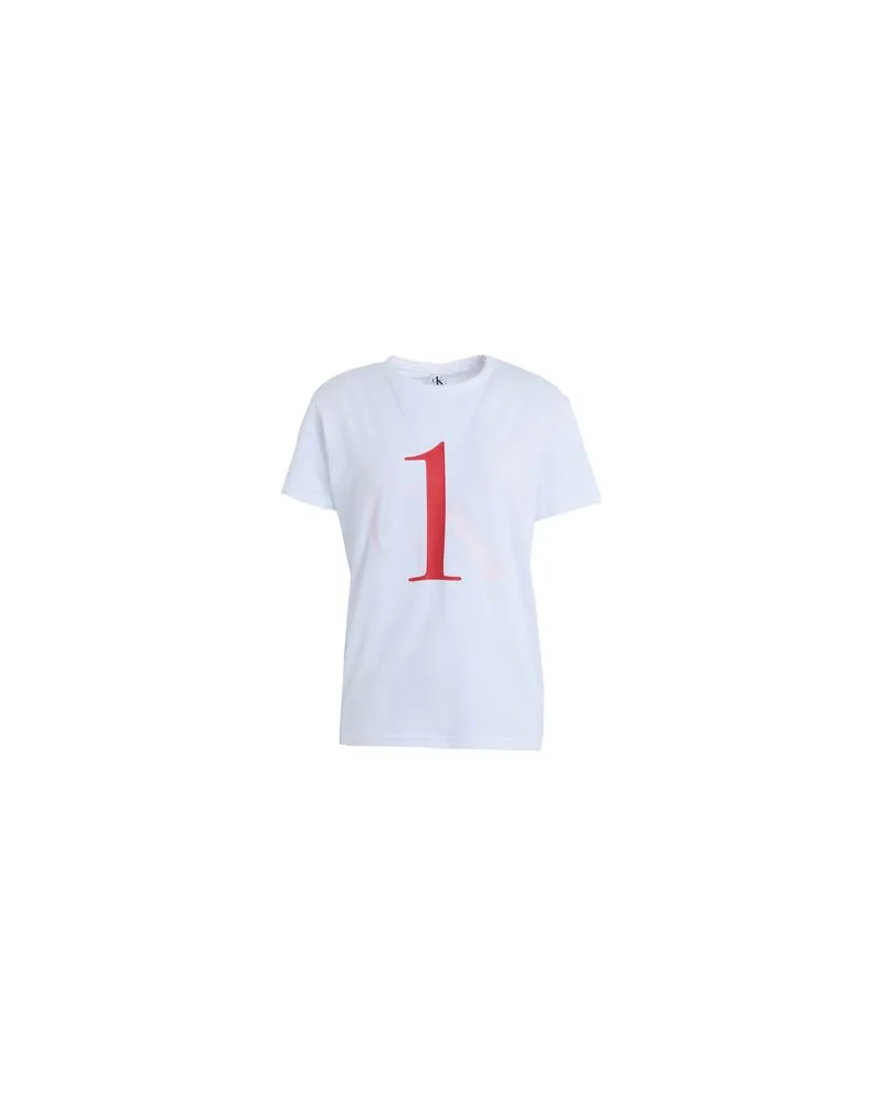 Calvin Klein SHORT SLEEVE CREW-NECK T-SHIRT  - TOPS - T-shirtsauf YOOX.COM Weiß