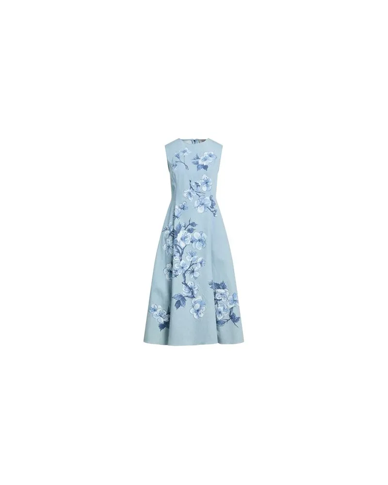 Oscar de la Renta KLEIDER - Midi-Kleiderauf YOOX.COM Himmelblau