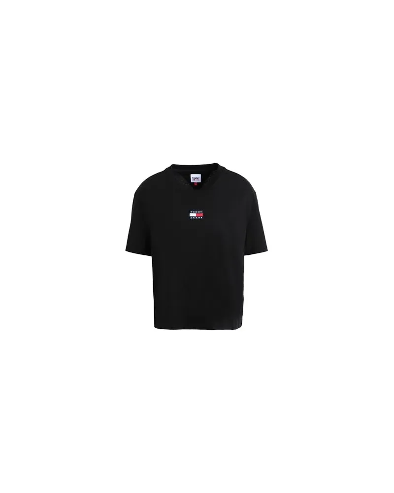 Tommy Hilfiger TJW TOMMY CENTER BADGE TOP  - TOPS - T-shirtsauf YOOX.COM Schwarz