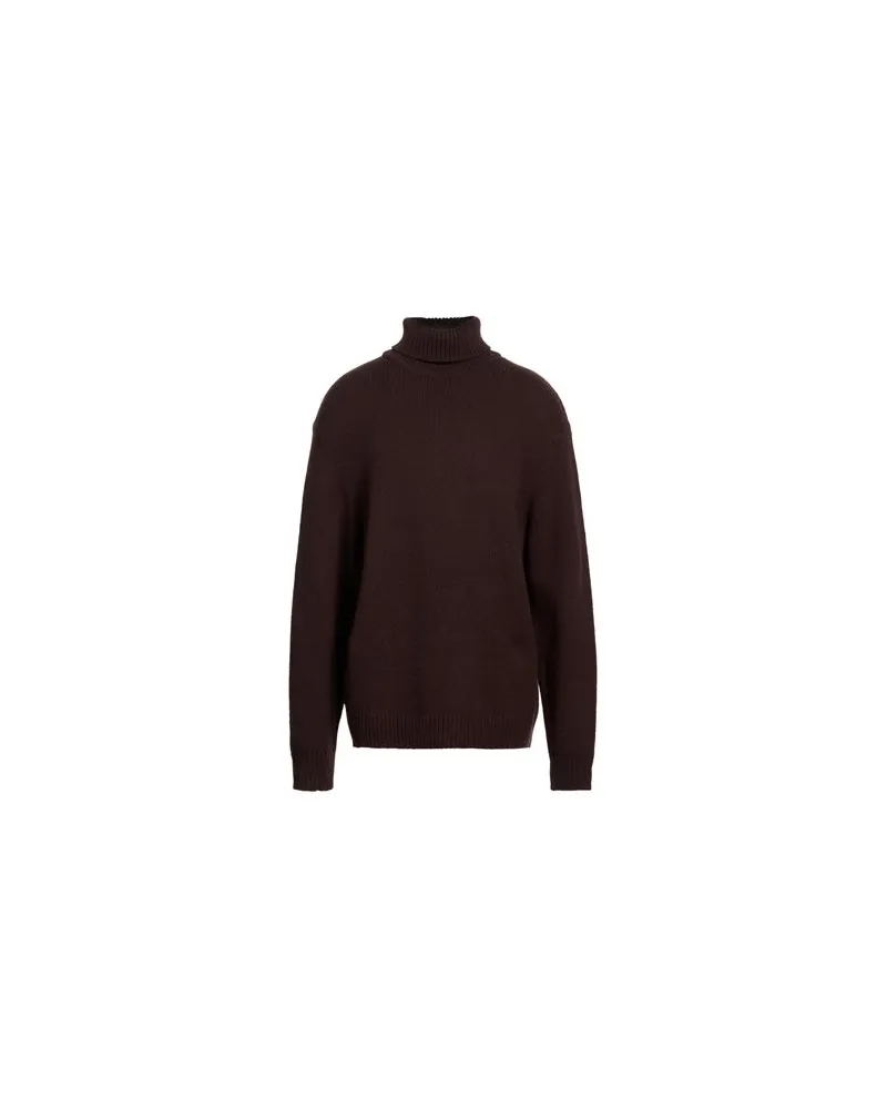 Selected Homme STRICKWAREN - Rollkragenpulloverauf YOOX.COM Dunkelbraun