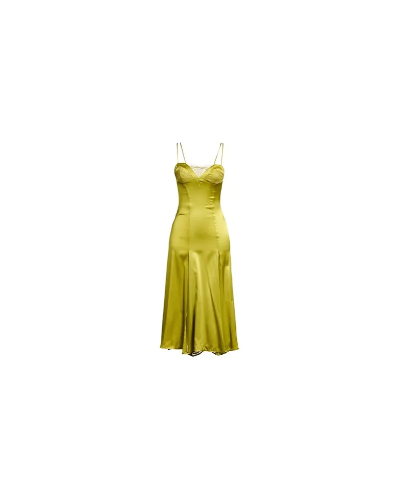 Elisabetta Franchi KLEIDER - Maxi-Kleiderauf YOOX.COM Salbeigrün