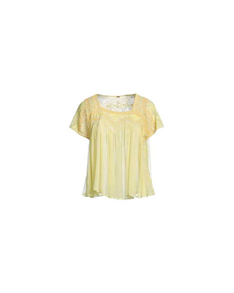 Free People TOPS - Topsauf YOOX.COM Pastellgelb