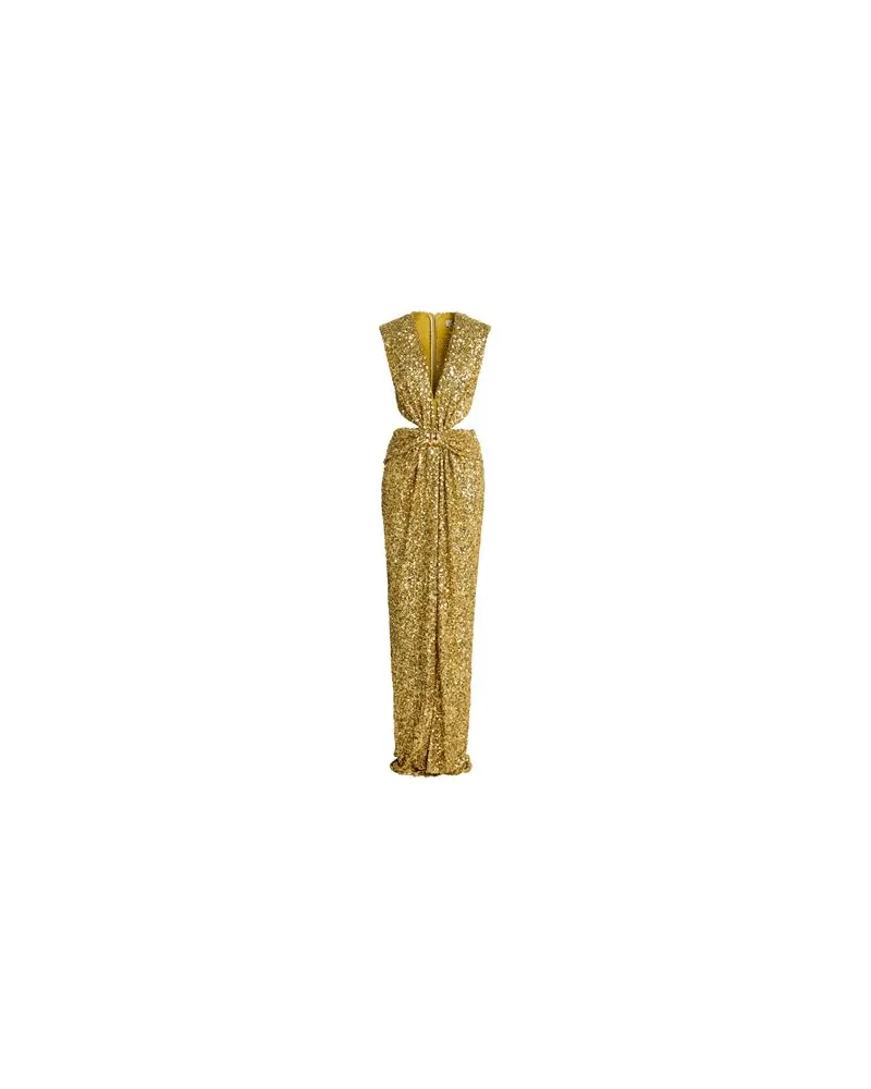 Elisabetta Franchi KLEIDER - Maxi-Kleiderauf YOOX.COM Gold
