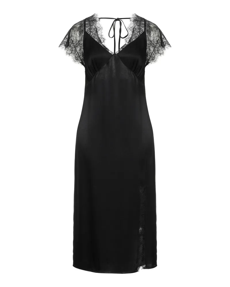 Twin-Set Midi-Kleid Schwarz