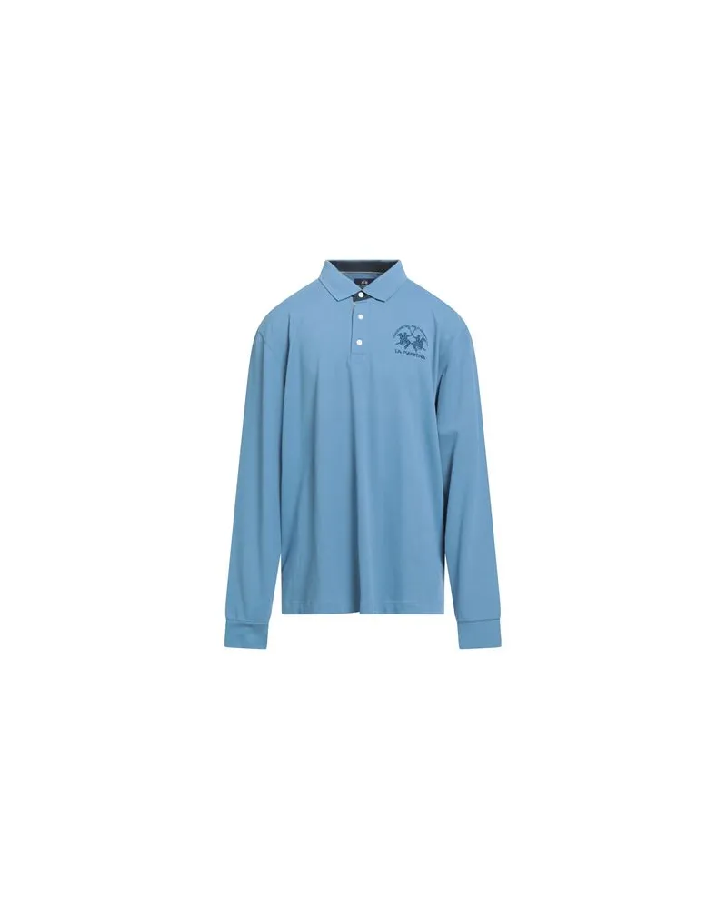 La Martina TOPS - Poloshirtsauf YOOX.COM Taubenblau