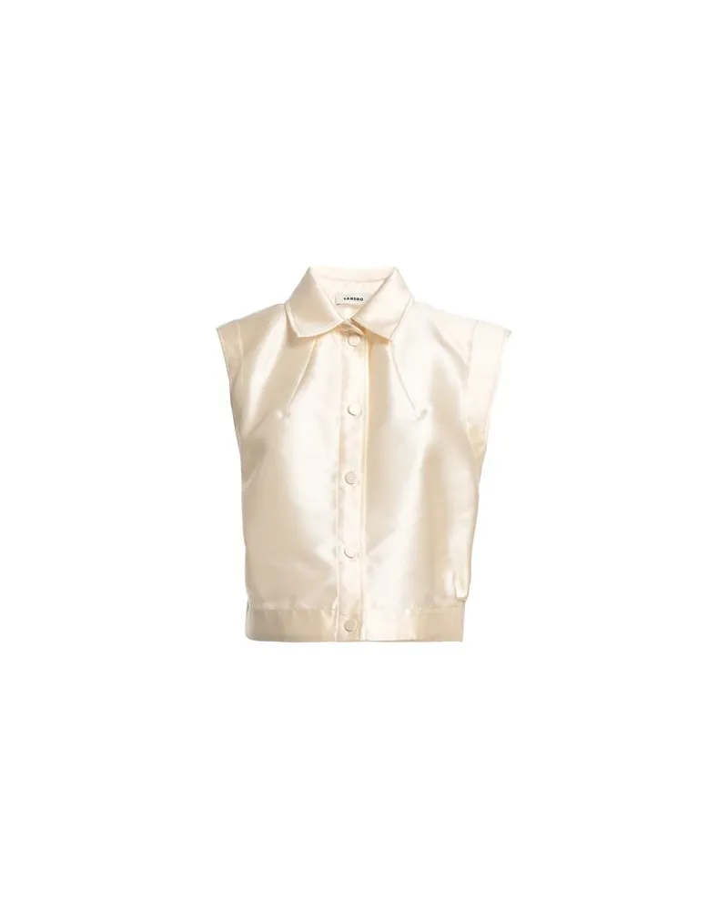 Sandro TOPS - Hemdenauf YOOX.COM Cremeweiß