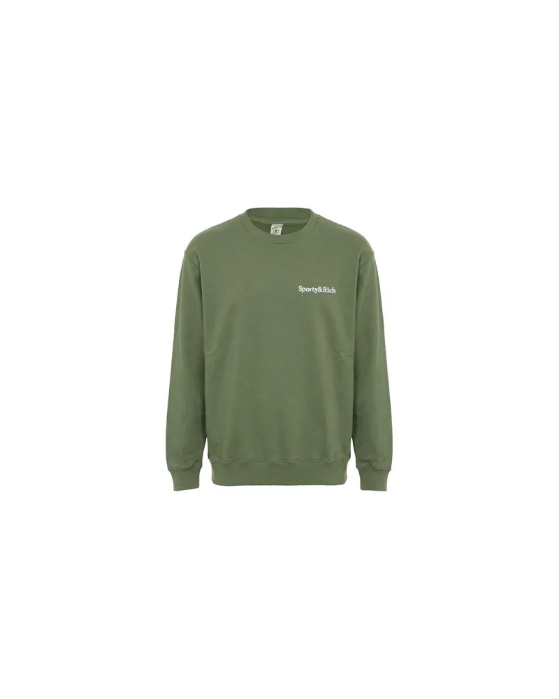 SPORTY & RICH TOPS - Sweatshirtsauf YOOX.COM Militärgrün