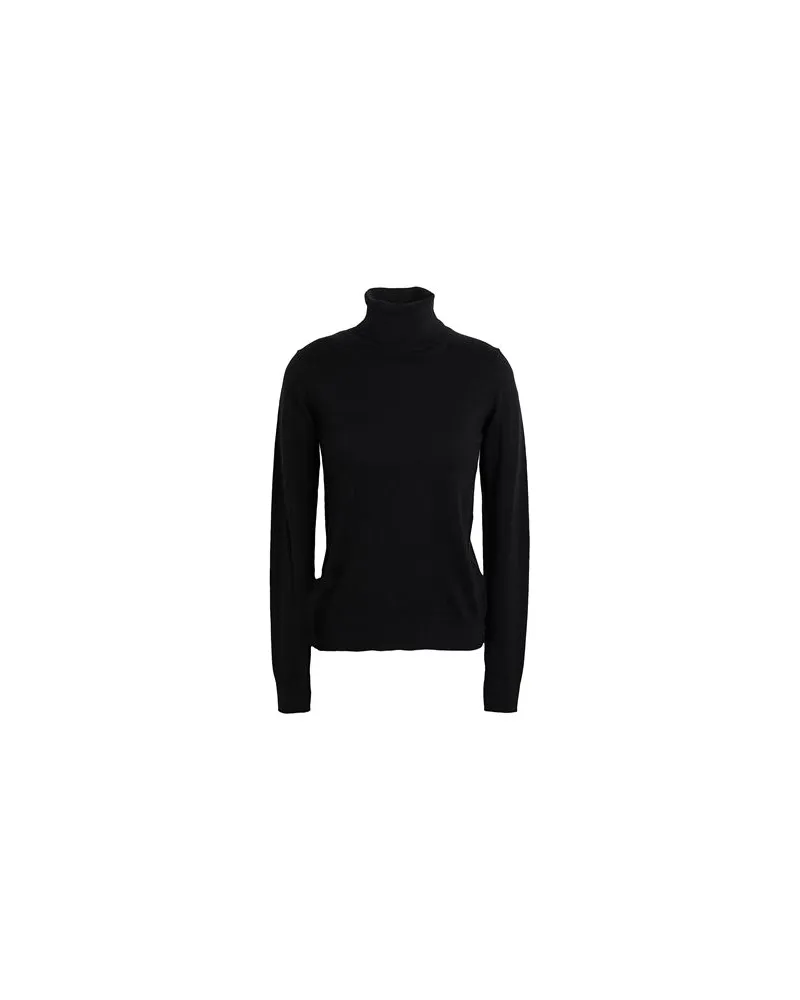 8 by Yoox ORGANIC COTTON-SILK BLEND KNIT ROLL-NECK SWEATER  - STRICKWAREN - Rollkragenpulloverauf YOOX.COM Schwarz