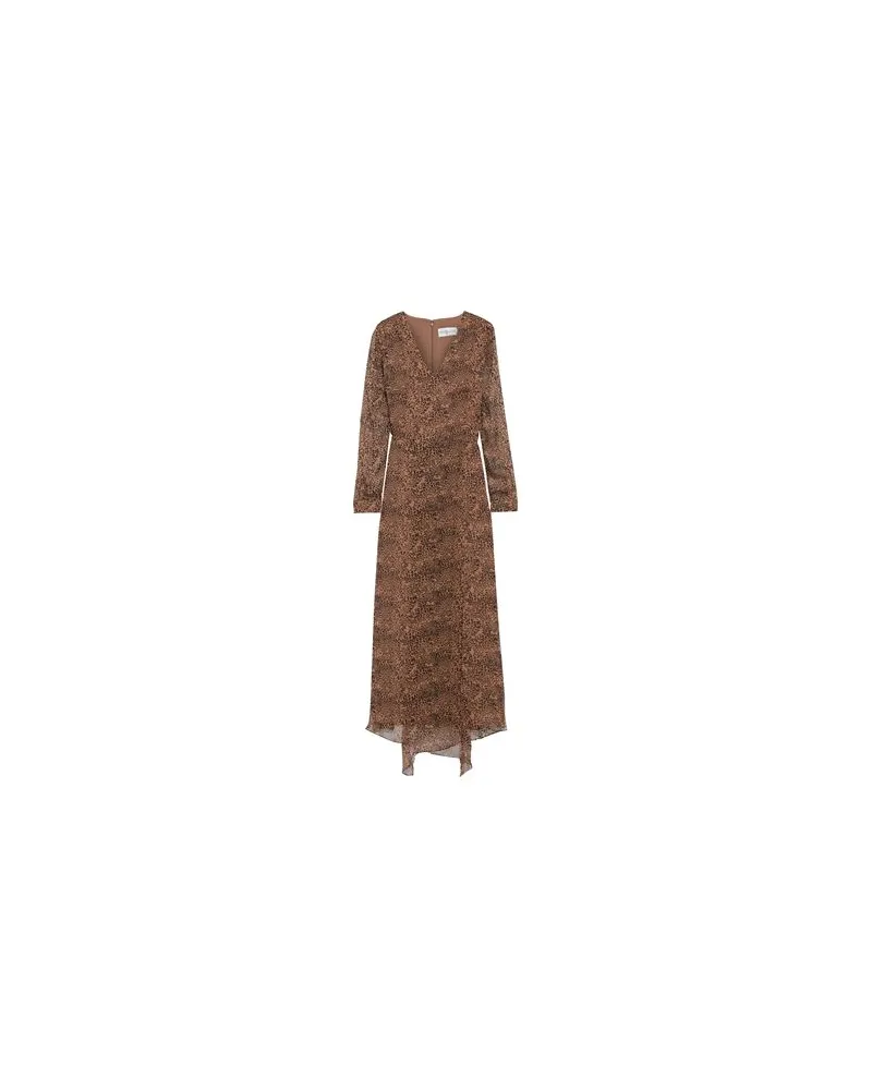 Mikael Aghal KLEIDER - Maxi-Kleiderauf YOOX.COM Braun
