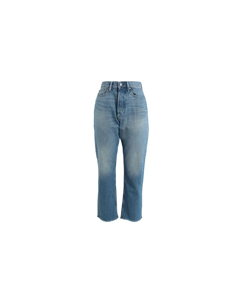 Ralph Lauren HIGH-RISE RELAXED STRAIGHT CROP JEAN  - HOSEN & RÖCKE - Jeanshosenauf YOOX.COM Blau