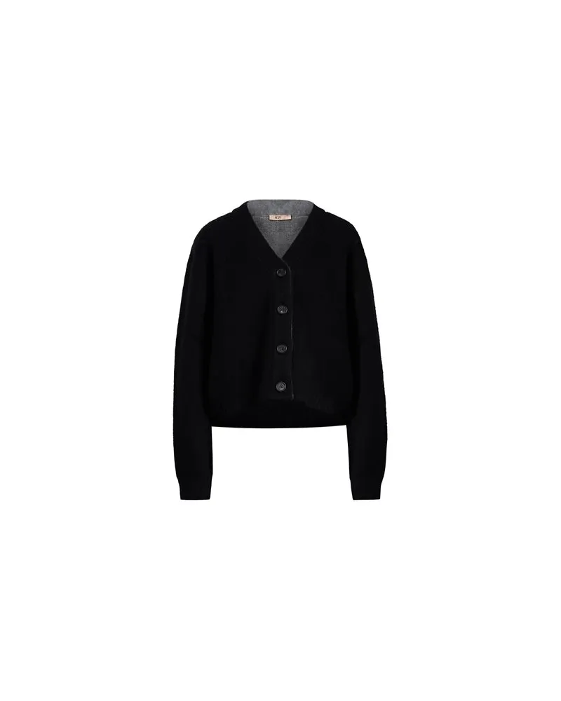 N° 21 STRICKWAREN - Strickjackenauf YOOX.COM Schwarz