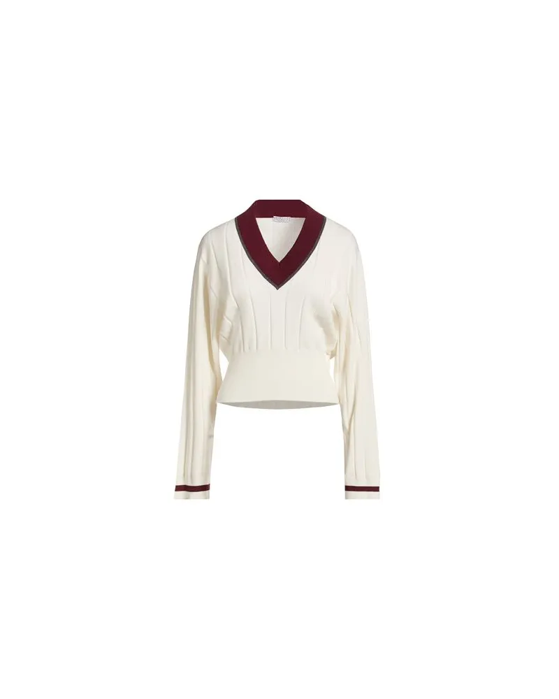 Brunello Cucinelli STRICKWAREN - Pulloverauf YOOX.COM Elfenbein