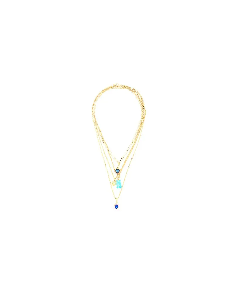 8 by Yoox RHINESTONES HEARTS & GUMMY BEAR NECKLACES SET  - SCHMUCK und UHREN - Halskettenauf YOOX.COM Gold