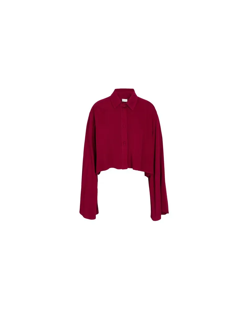 8 by Yoox VISCOSE TRUMPET SLEEVE SHIRT  - TOPS - Hemdenauf YOOX.COM Purpur