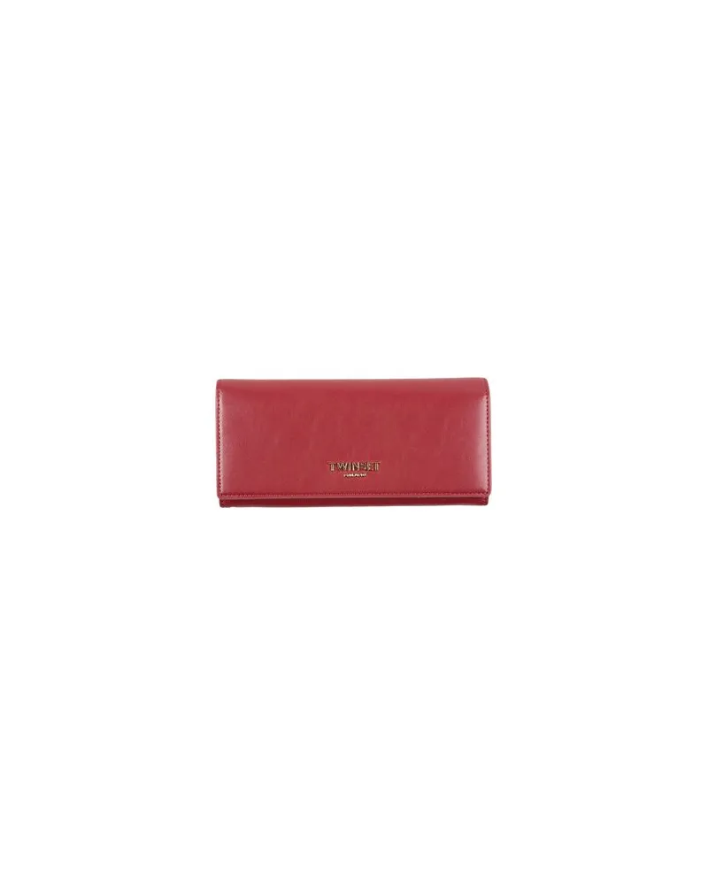 Twin-Set Kleinlederwaren - Brieftaschenauf YOOX.COM Ziegelrot