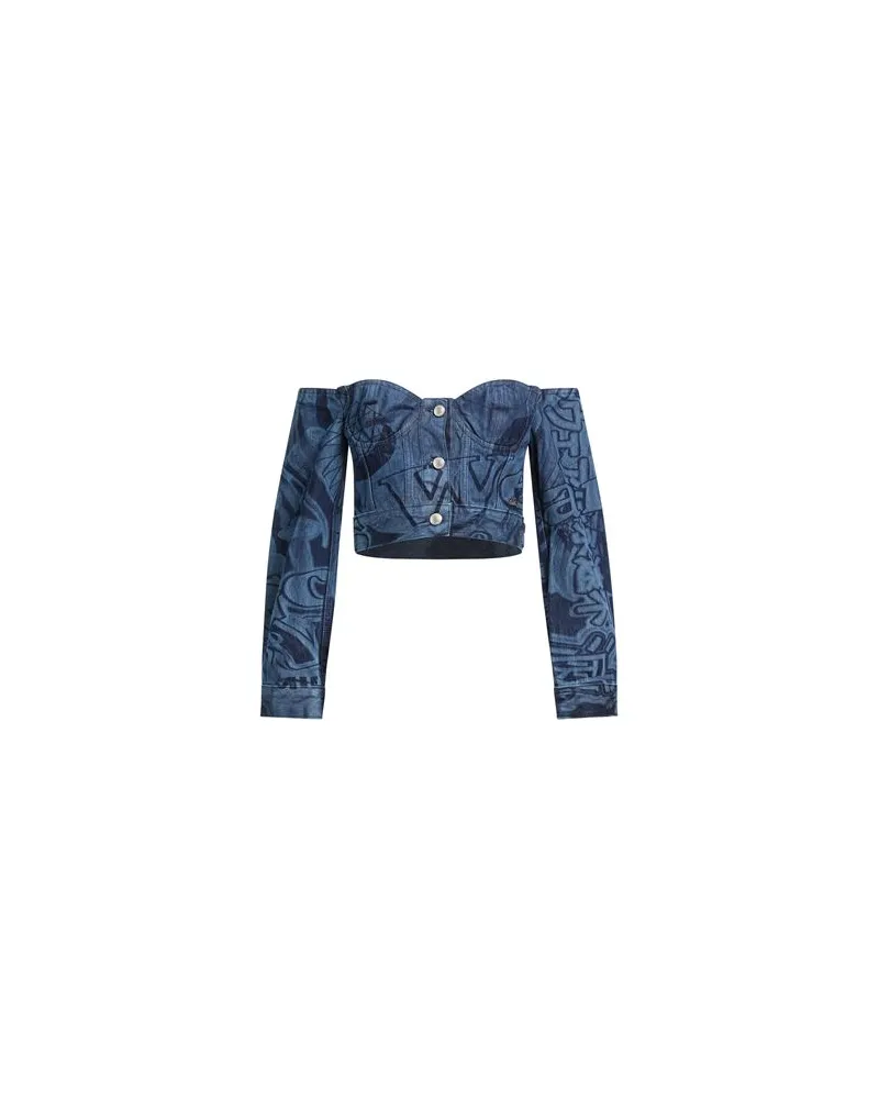 GCDS JACKEN & MÄNTEL - Jeansjacken/Mäntelauf YOOX.COM Blau