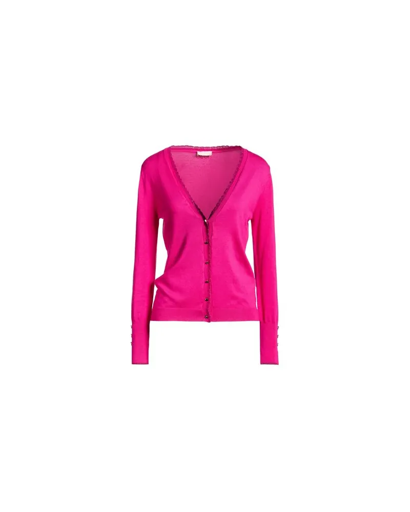 Liu Jo STRICKWAREN - Strickjackenauf YOOX.COM Fuchsia