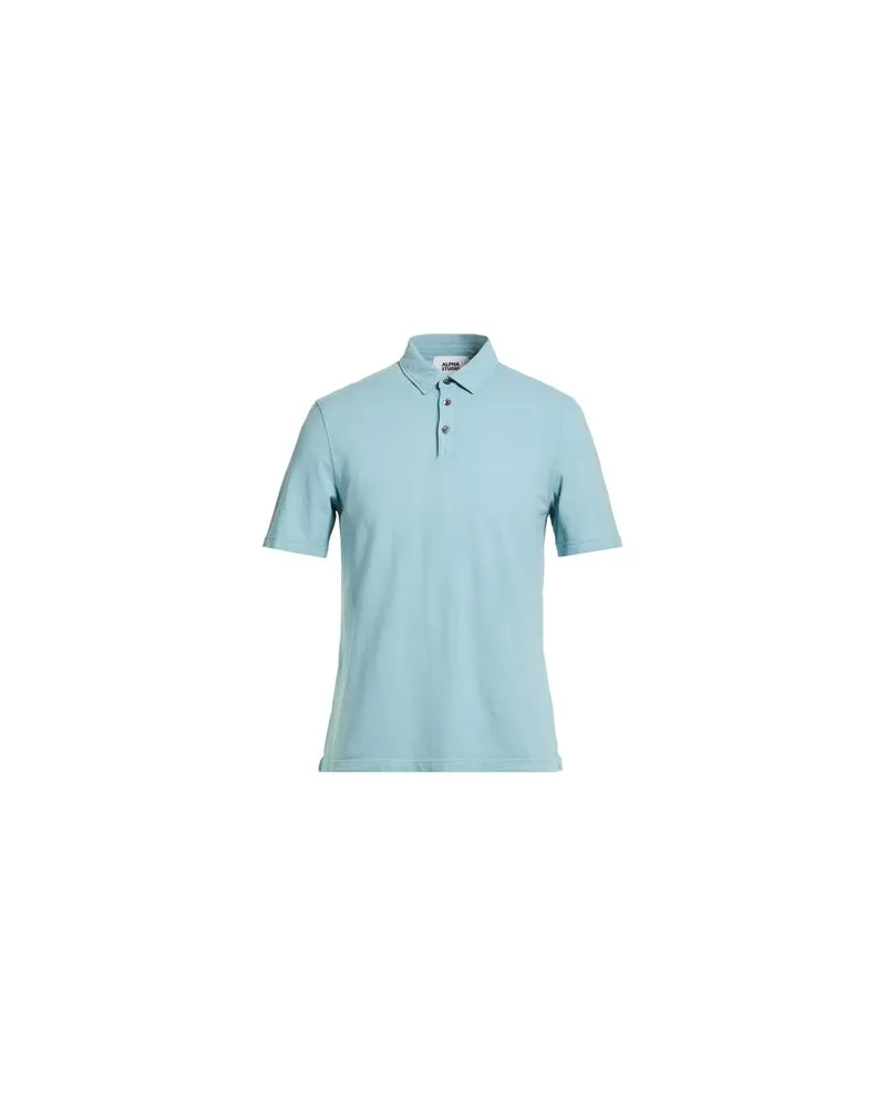 Alpha Studio TOPS - Poloshirtsauf YOOX.COM Himmelblau