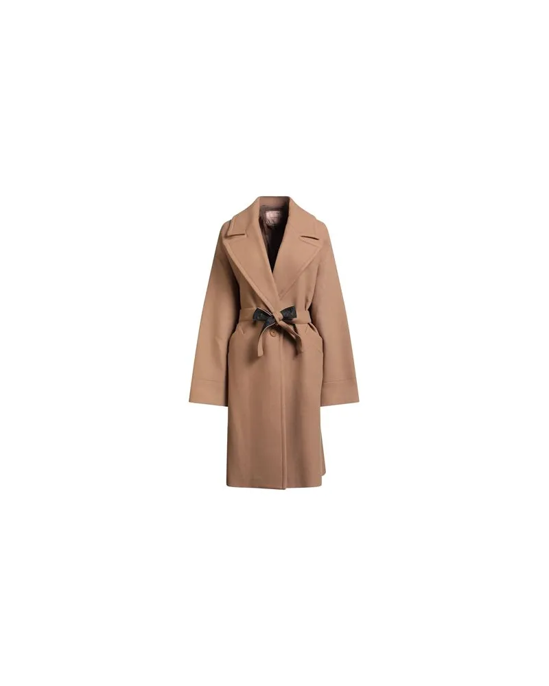 Twin-Set JACKEN & MÄNTEL - Mäntelauf YOOX.COM Kamel