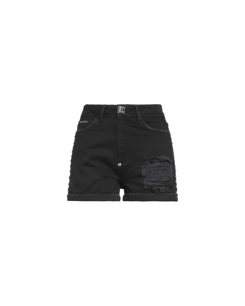 Philipp Plein HOSEN & RÖCKE - Jeansshortsauf YOOX.COM Schwarz