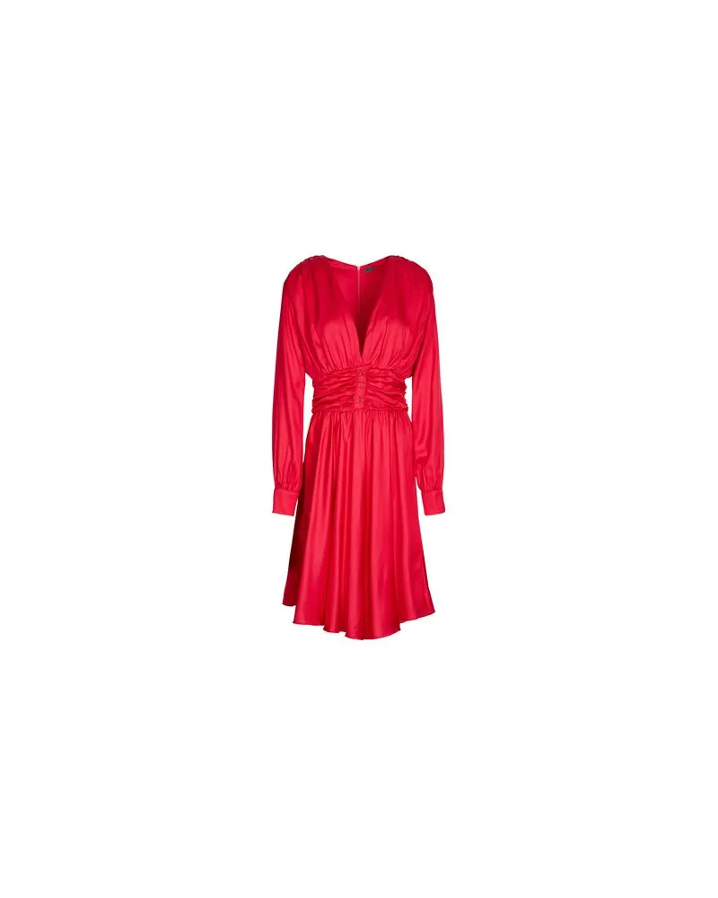 8 by Yoox VISCOSE RUCHED WAIST MIDI DRESS - KLEIDER - Mini-Kleiderauf YOOX.COM Rot