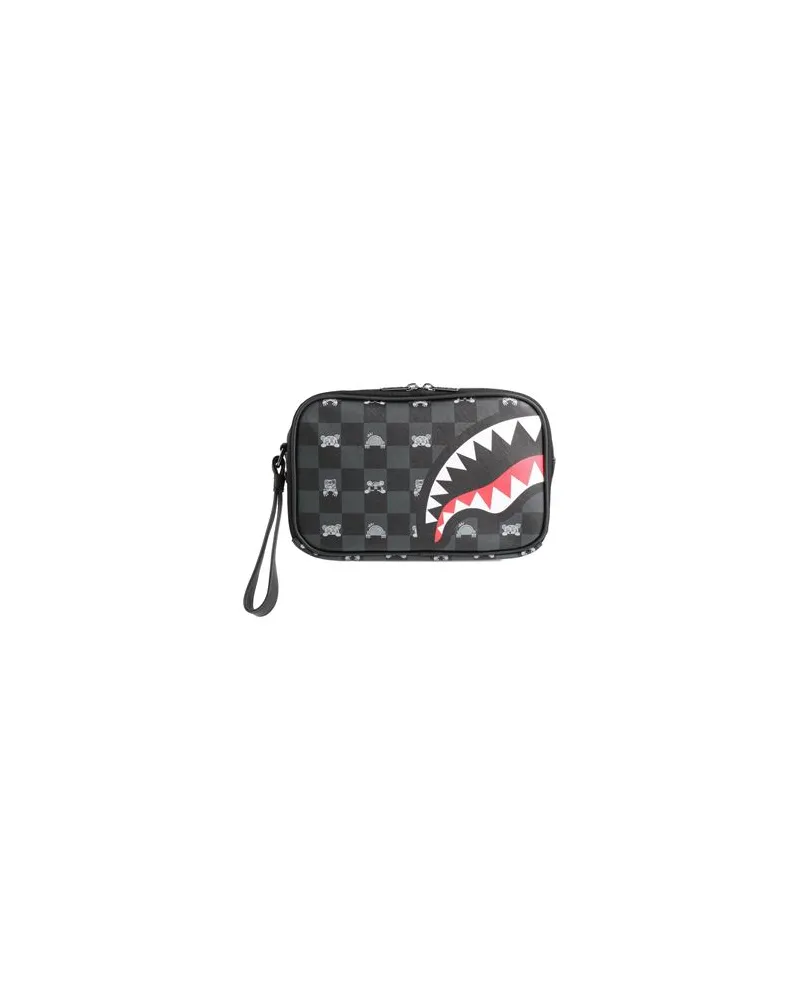 Sprayground GRAY PEEKING CHARACTER CHECK TOILETRY BRICK - KOFFER & CO. - Beauty Casesauf YOOX.COM Schwarz
