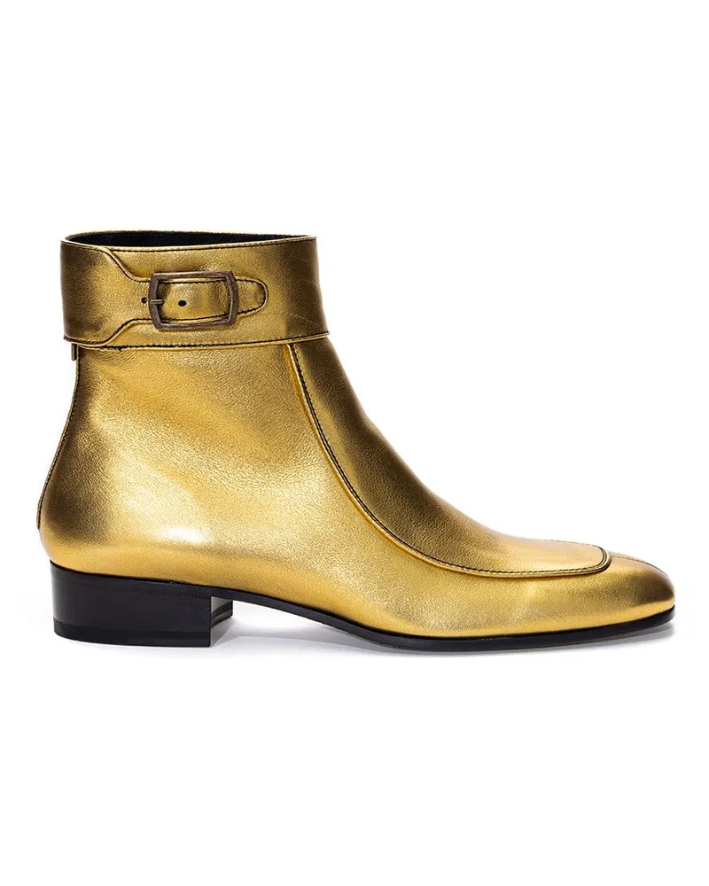 Saint Laurent Stiefelette Gold