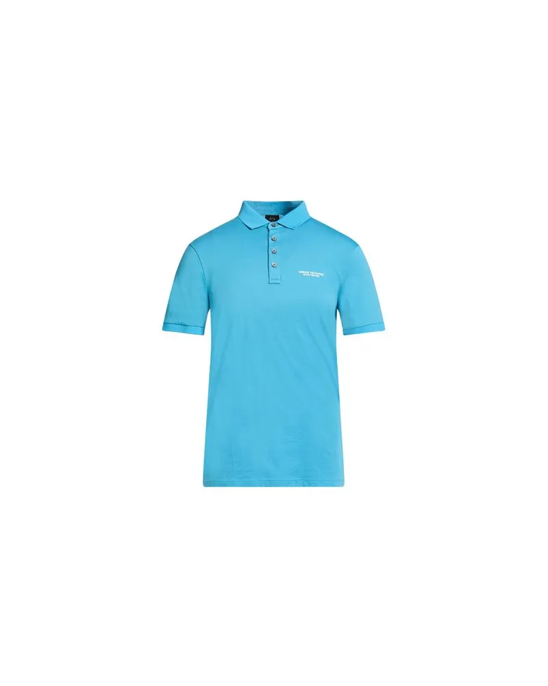 Armani Exchange TOPS - Poloshirtsauf YOOX.COM Azurblau