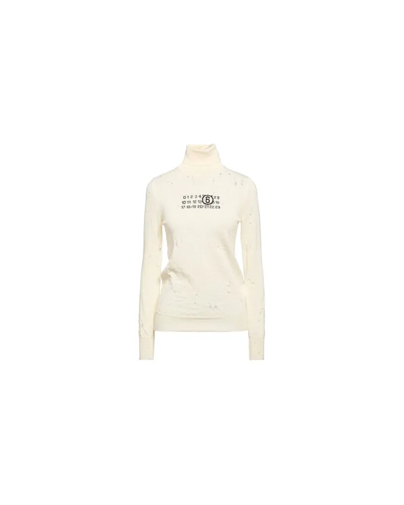 Maison Margiela STRICKWAREN - Rollkragenpulloverauf YOOX.COM Cremeweiß