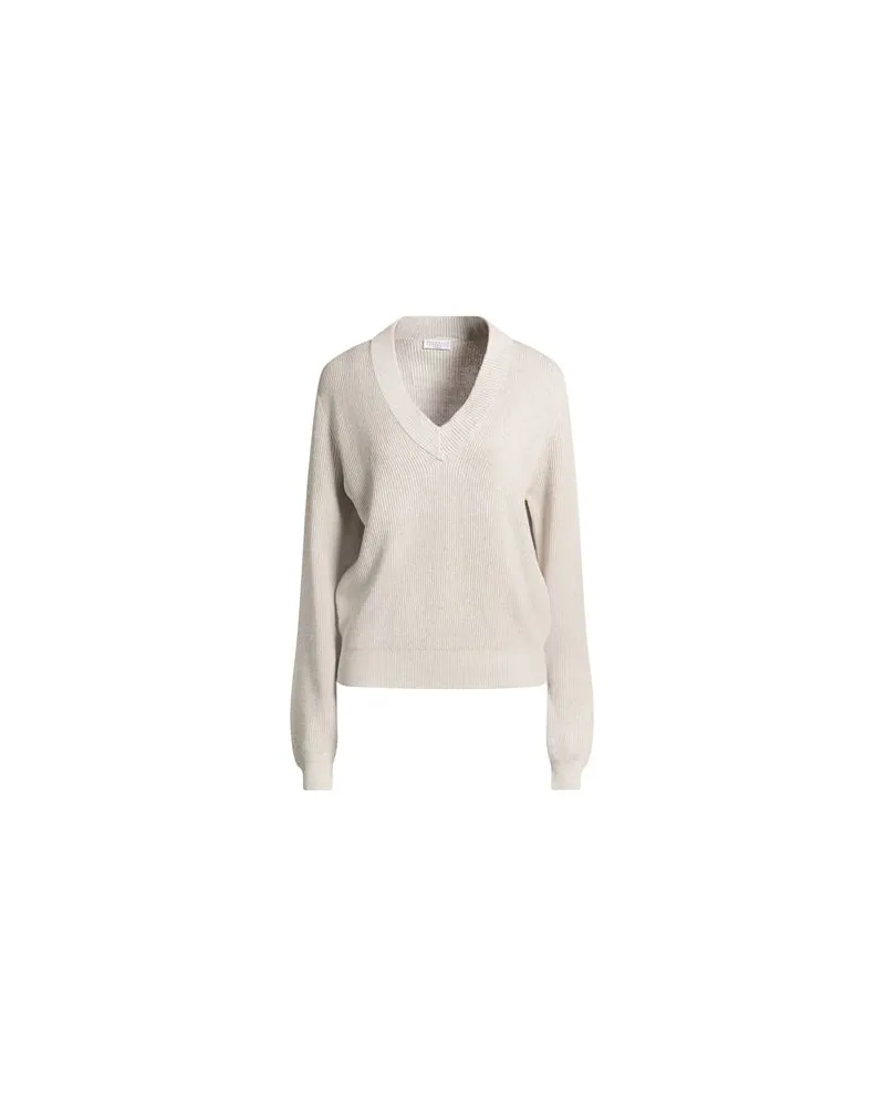 Brunello Cucinelli STRICKWAREN - Pulloverauf YOOX.COM Hellgrau