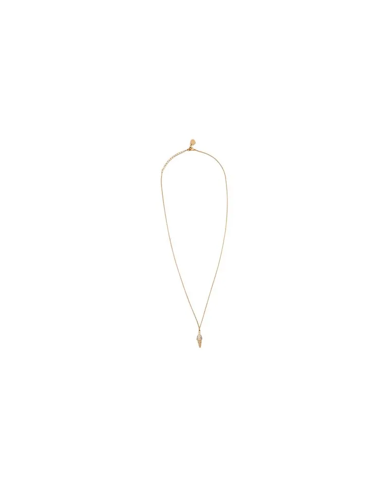 Estella Bartlett Pave Silver Ice cream on Gold Cone Pendant  - SCHMUCK und UHREN - Halskettenauf YOOX.COM Gold