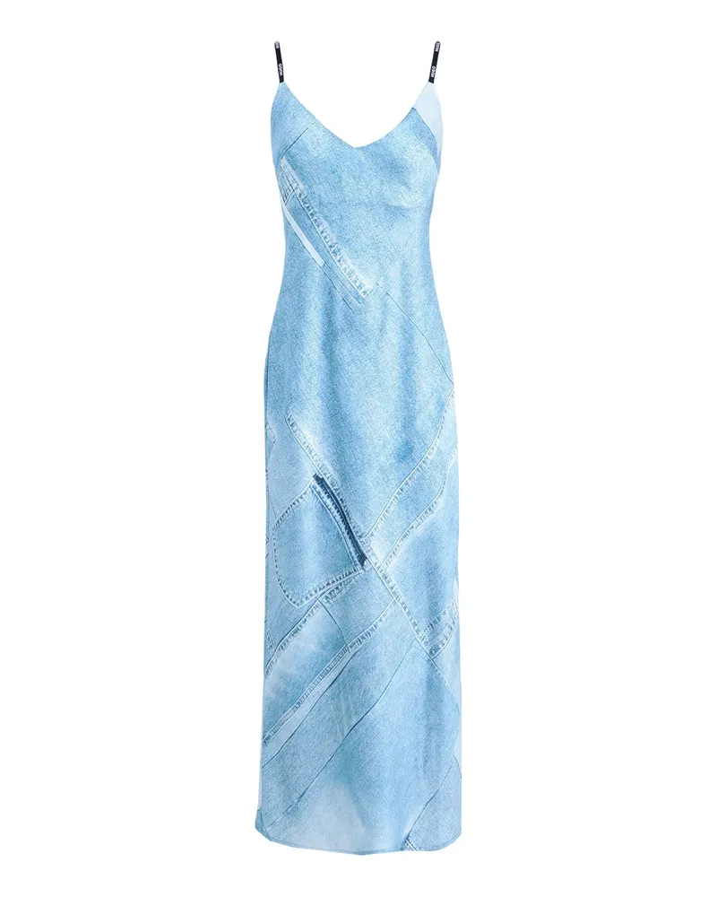 HUGO BOSS Maxi-Kleid Blau