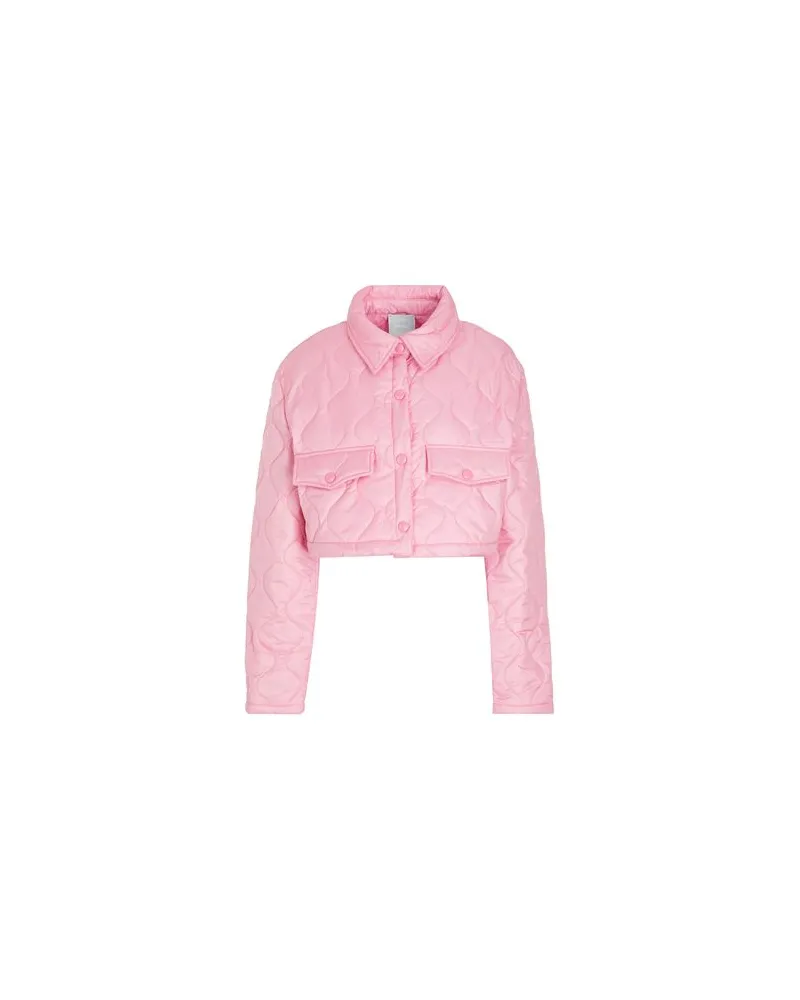 8 by Yoox RECYCLED NYLON QUILTED CROP SHACKET - JACKEN & MÄNTEL - Jacken und Anoraksauf YOOX.COM Rosa