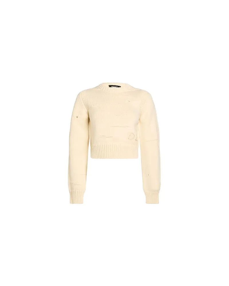 Dsquared2 STRICKWAREN - Pulloverauf YOOX.COM Cremeweiß