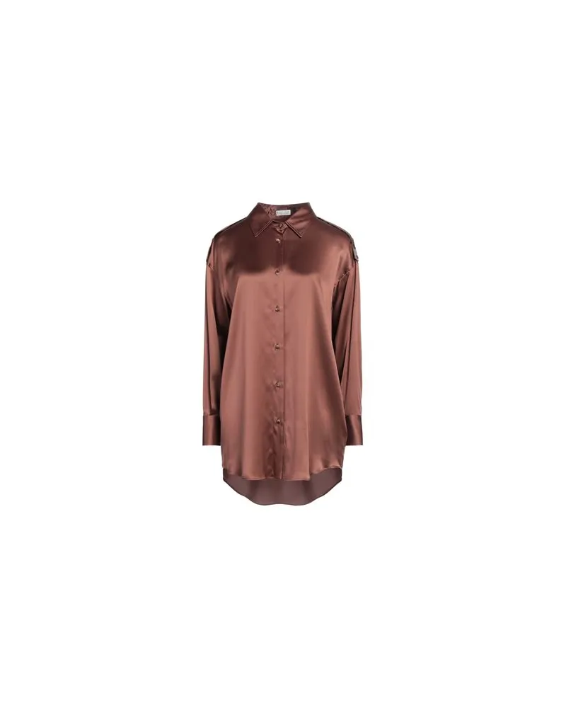 Brunello Cucinelli TOPS - Hemdenauf YOOX.COM Schokobraun