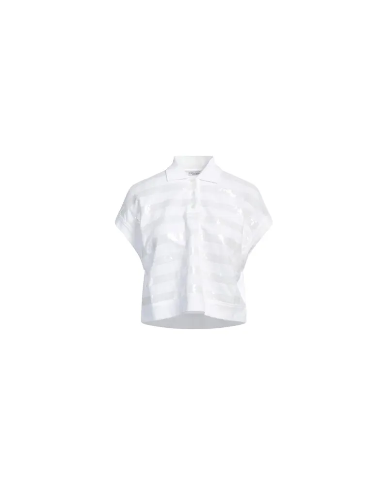 Brunello Cucinelli TOPS - Poloshirtsauf YOOX.COM Weiß