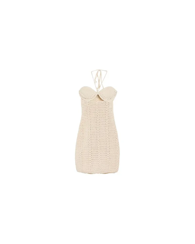 THE MANNEI KLEIDER - Mini-Kleiderauf YOOX.COM Cremeweiß