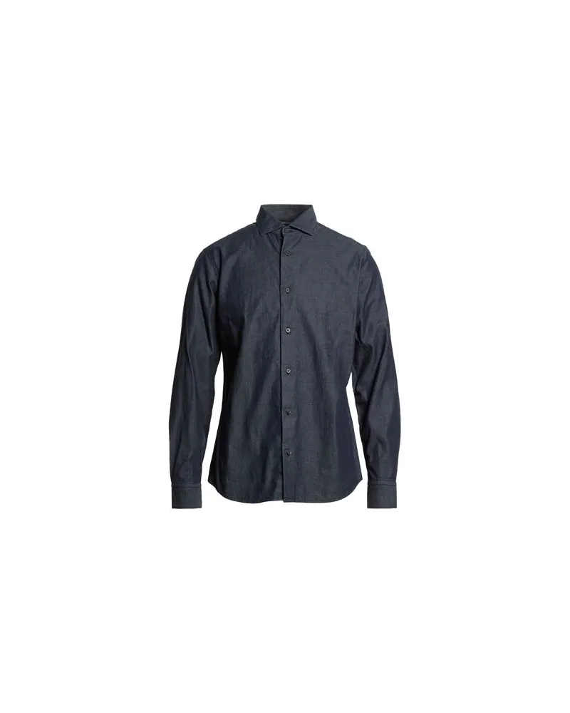 Z Zegna TOPS - Jeanshemdenauf YOOX.COM Blau