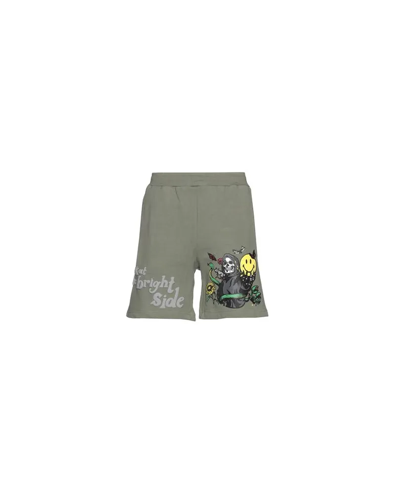 Market SMILEY LOOK AT THE BRIGHT SIDE SWEATSHORTS - HOSEN & RÖCKE - Shorts & Bermudashortsauf YOOX.COM Militärgrün