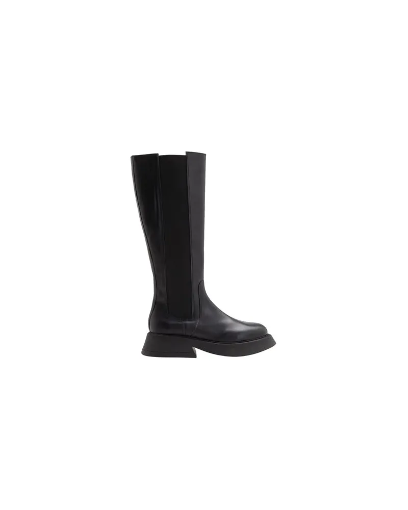 8 by Yoox LEATHER LUG SOLE TALL CHELSEA BOOTS  - SCHUHE - Stiefelauf YOOX.COM Schwarz
