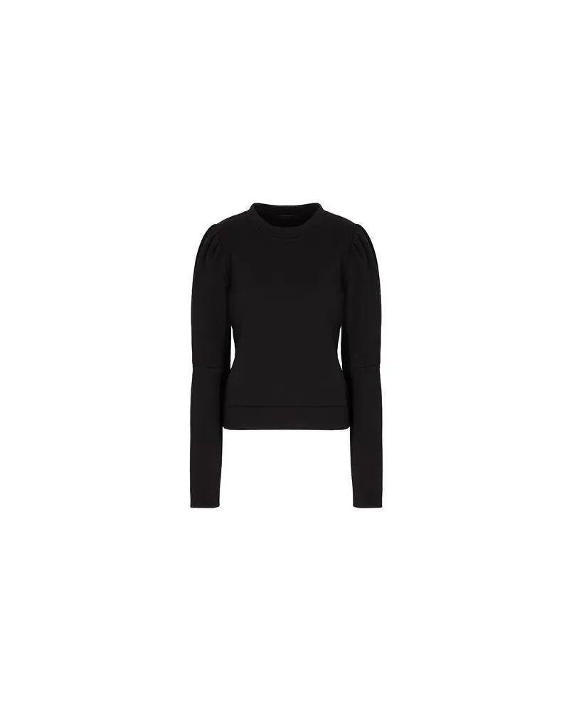 8 by Yoox ORGANIC COTTON PUFF-SLEEVE SWEATSHIRT  - TOPS - Sweatshirtsauf YOOX.COM Schwarz