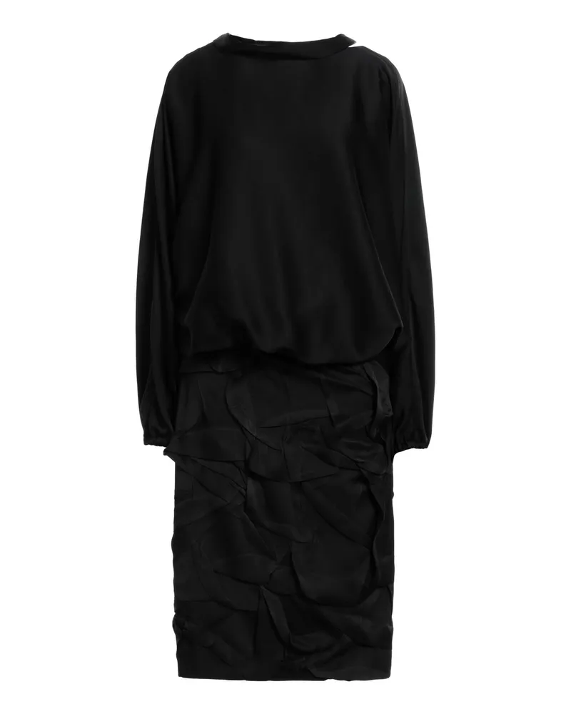 Dries van Noten Midi-Kleid Schwarz