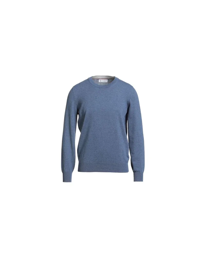 Brunello Cucinelli STRICKWAREN - Pulloverauf YOOX.COM Taubenblau