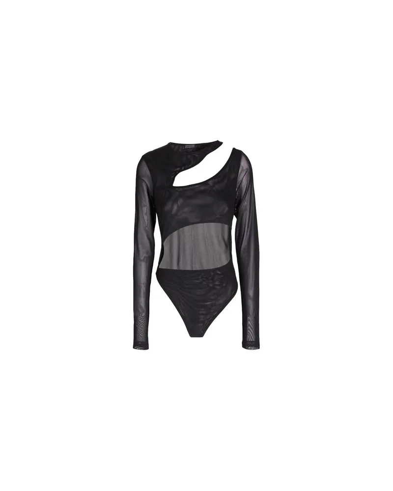8 by Yoox CUT OUT BODY  - TOPS - Bodysuitsauf YOOX.COM Schwarz