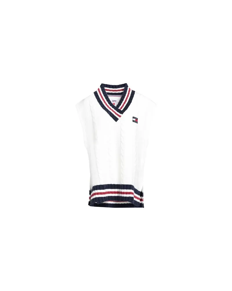 Tommy Hilfiger TJW OVRSZD BADGE VEST  - STRICKWAREN - Pulloverauf YOOX.COM Weiß