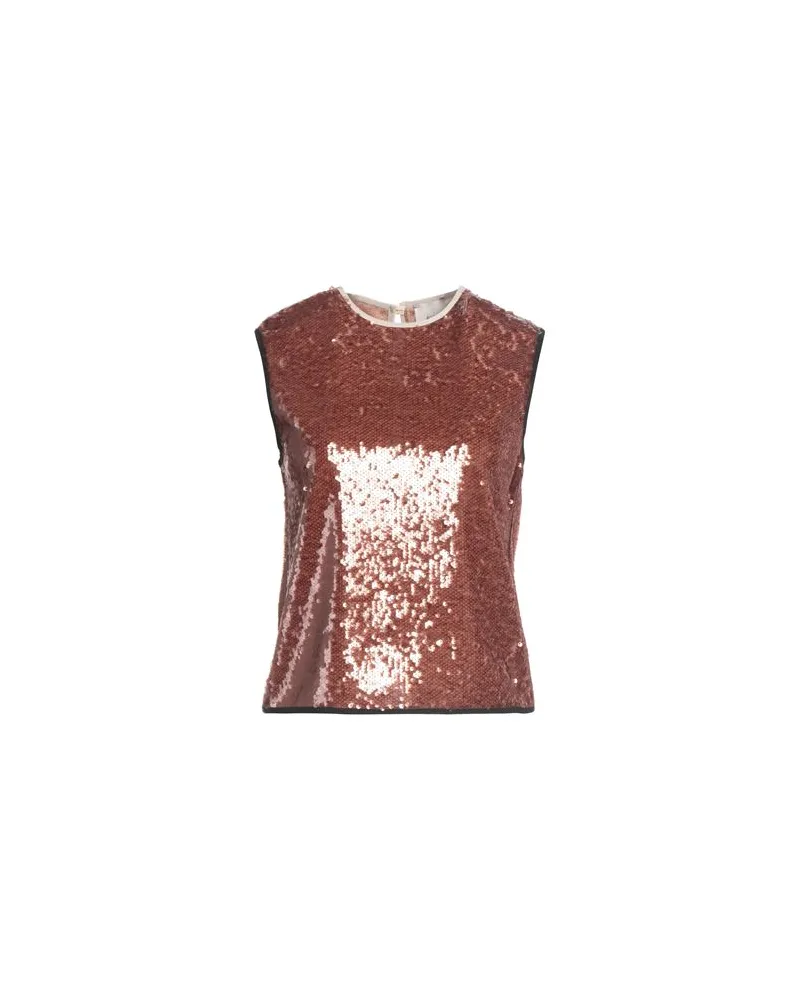 ALYSI CHOCOLAT - TOPS - Topsauf YOOX.COM Rostrot