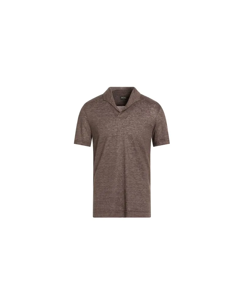 Ermenegildo Zegna TOPS - Poloshirtsauf YOOX.COM Dunkelbraun