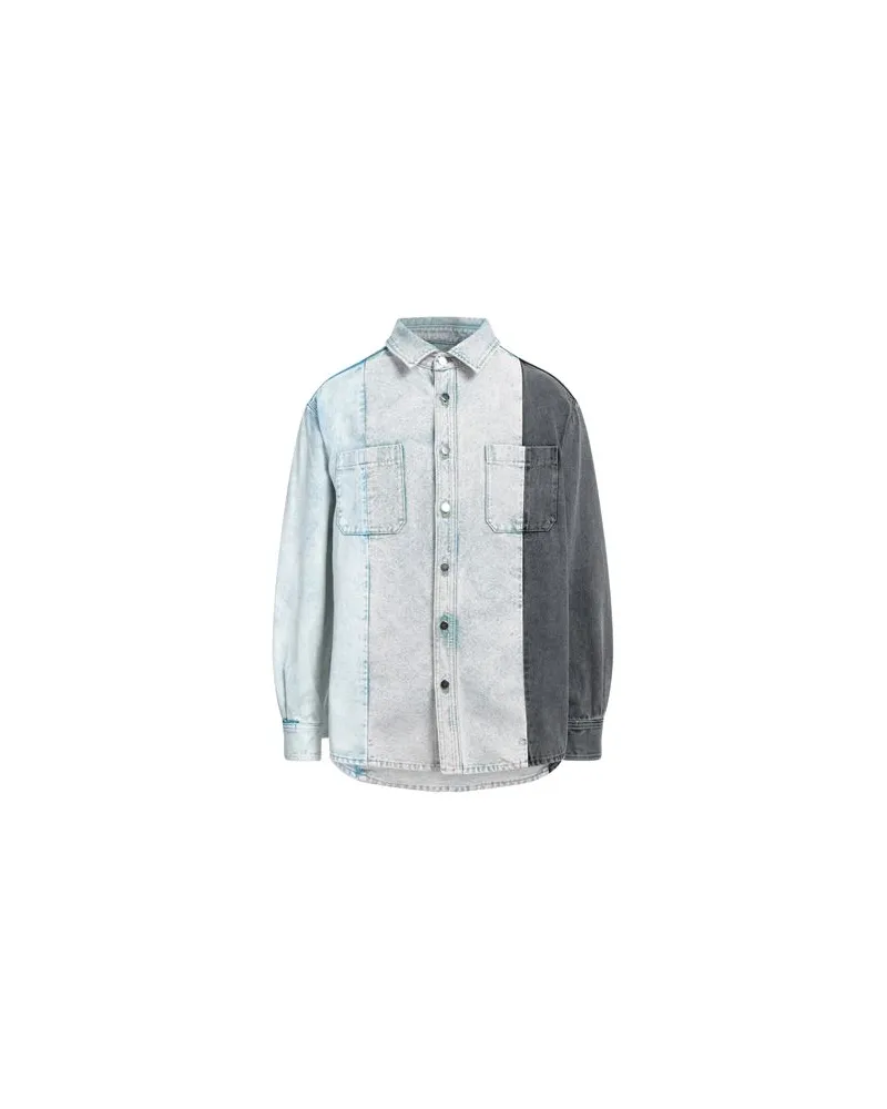 FourTwoFour on Fairfax TOPS - Jeanshemdenauf YOOX.COM Blau