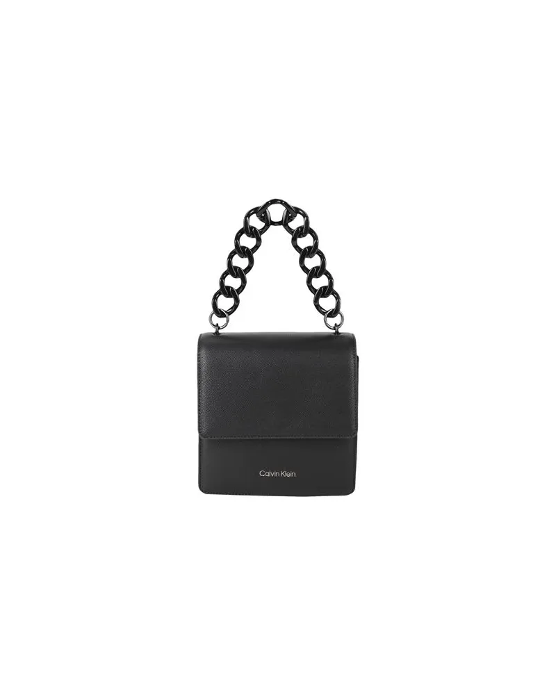 Calvin Klein CALVIN CHAIN SHOULDER BAG   - TASCHEN - Handtaschenauf YOOX.COM Schwarz